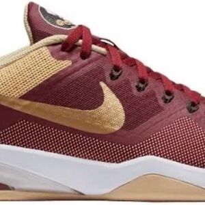 Nike Burgundy and Gold Athletic Shoes